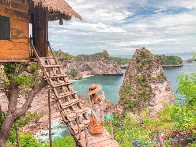 Travellers exploring Bali rice terraces